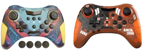 LYEAA Manette de jeu Bluetooth sans fil avec double vibration et gyroscope 6 axes pour Switch PS3 Téléphone PC