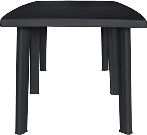 HETFTJN Angeltisch Stehtisch Outdoor Picknicktisch Terrassentisch - Gartentisch Anthrazit 216 x 90 x 72 cm Kunststoff für Garten Outdoor Aufenthaltsraum Balkon