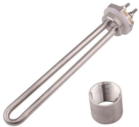 DN25 Heating Element DC Electric Water Heater Immersion Boiler Screw Plug Heater with 1BSP Thread 220v 750W 1KW 1.5KW(As The Picture shows-03,1.5kw)