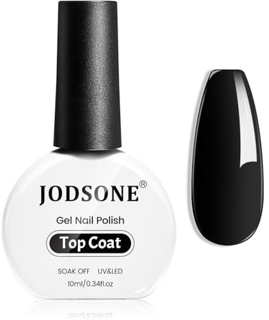 JODSONE Smalto gel top coat da 10 ml, finitura lucida, lunga durata, per manicure professionale fai da te, senza strofinare