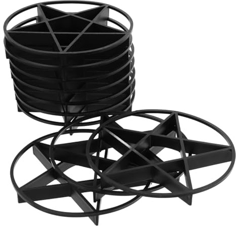 FONDOTIN 10pcs Plastic Plant Saucer Stand Flower Pot Level Feet Elevator Support Holder Vase Lifter Bottom Drainer Plant Saucer Drainage Rack Risers for Indoor Outdoor Use
