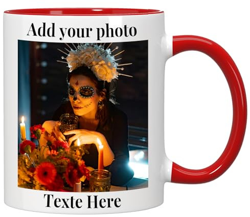 CWYW Personalised Mug with Photo Custom Coffee Mug with Picture Personalised Coffee Mugs with Name 11oz Double Side Custom Mug Novelty Custom Gift for Him Or Her