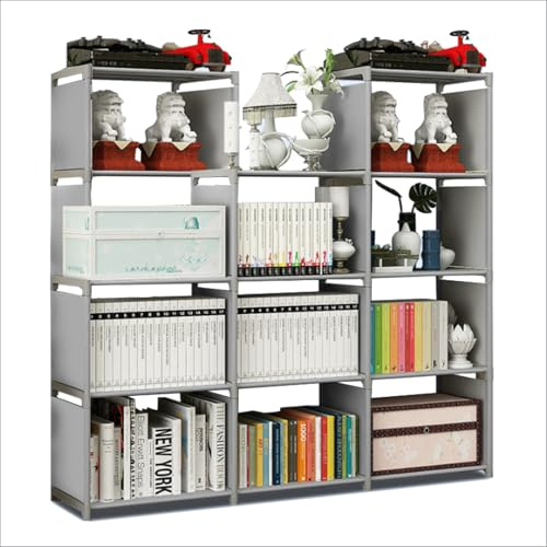 XINGYATU Bookcase 11 Cube Storage Unit, Bookshelf Cube Storage, Closet for Family Study, DIY Storage Shelves Multi-Use Cube Storage Organizer for Books, Storage Boxes, Clothes, Crochet Yarn, Toys