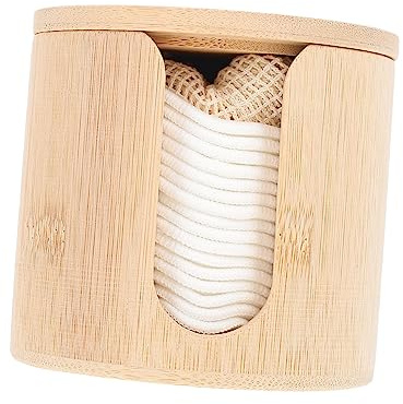 TOVINANNA Almohadillas De Algodón Reutilizables Para Desmaquillado Accesorios De Maquillaje Ecológicos y Cómodos De De Bambú Color Blanco