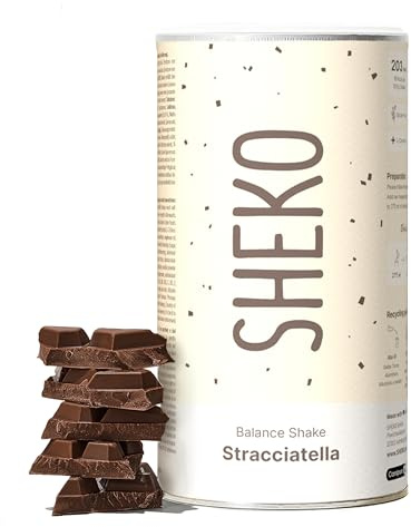 SHEKO - Shake repas à boire - Substitut de repas - Riche en protéines - Goût naturel - Shake minceur (378 g – 1 paquet, Stracciatella)