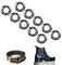 Kit di Anelli per Occhietti da 10 Pezzi, Occhiali Rotondi Metallico Metallico a Ginnastro Rotondo a Scacco (Nero d'argento)