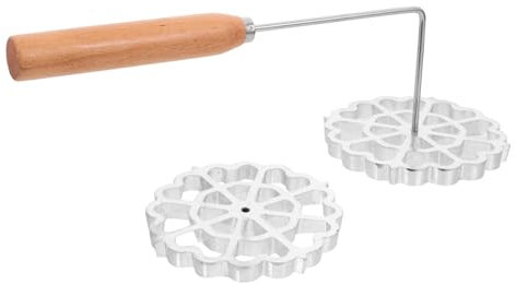 Mipcase Stampo Per Dolci in Di Alluminio e Legno Manico Per Preparare Gnocchi Pancake e Dessert Facile Da Pulire e Adatto Per Cottura Al Forno e Frittura