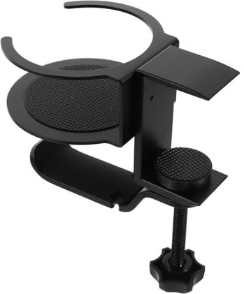 Cabilock 2 Portavasos De Escritorio Magnético Auricular Clip En Portavasos Abrazadera En Accesorio De Escritorio Gancho De o para Bolso Abdominales Black