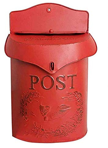 Large American Style Letterbox Wall Mounted Mailbox Vintage Outdoor Front Door Safes Post Box Lockable Galvanised Steel Letter Racks-Green