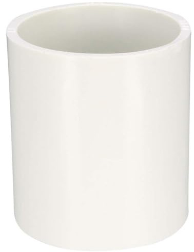 TA-VIGOR 5Pcs 50mm Straight Metric PVC Pipe Fittings, Solvent Weld Slip Coupling Connectors, Plumbing Adapter Joints for Garden Water Pipe and Irrigation System Connections