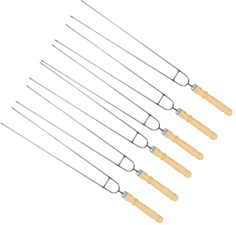 Toddmomy 12piezas Brochetas De Mango Unidades Para Barbacoa Pinchos Morunos Resistente Brochetas Para Parrilla De Barbacoa