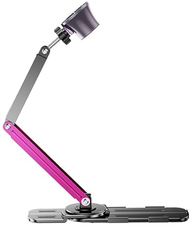 GKYQVE Support de sèche-cheveux rotatif à 360 degrés avec bras pivotant extensible réglable en hauteur pour les mères et les étudiants occupés Support de sèche-cheveux en acier carbone