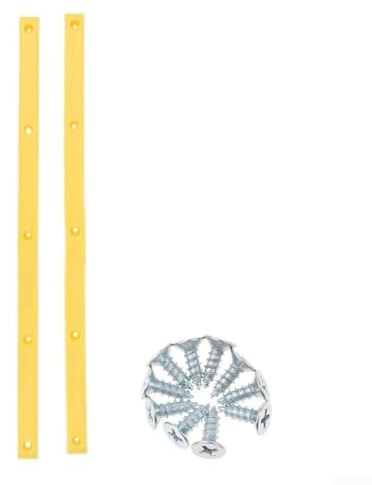 Skateboard Anti Collision Replacement Strips 2pcs Rib Bone Rail With Screws To Bottom Board Edges(yellow)