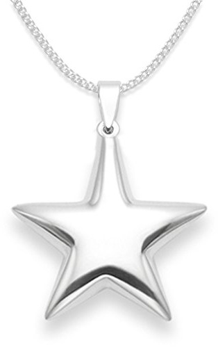 Sterling Silver Star Necklace on 18 Silver chain - SIZE: 22mm - Double sided. Gift Boxed. 8103/8500 (18)