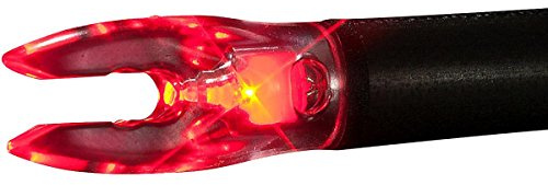 Nockturnal Fit Universal Size Red Lighted Arrow Archery Nocks, 3 Pack