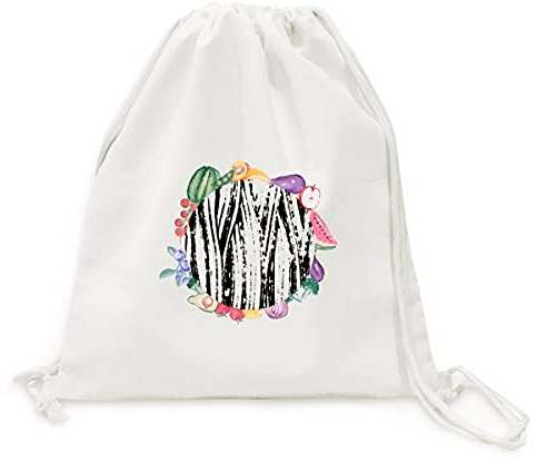 Beauty Gift un coup de pinceau ligne verticale. Sac en tissu pliable à sangle pour fruits et légumes