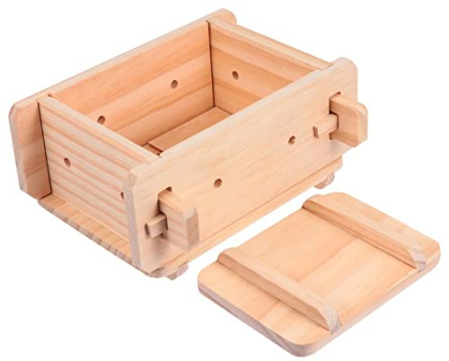 JUJING 1 Set Tofu Press Mould Wooden Tofu Press Mould Set Homemade Cheese Tofu Homemade Tofu Mold Soybean Curd Tofu Making Mould