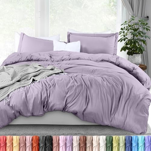 Utopia Bedding Double Duvet Cover Set – 3 Piece Microfiber Bedding Set – Includes 1 Duvet Cover with hidden zipper & 2 Pillowcases with envelop closure (Grey)
