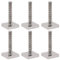 ECSiNG 6 Stück T-Schiene Adapter M6x35mm Edelstahl Vierkantkopf Bolzen 20x20mm Zubehör für Auto Dachträger Dachbox Reling Träger