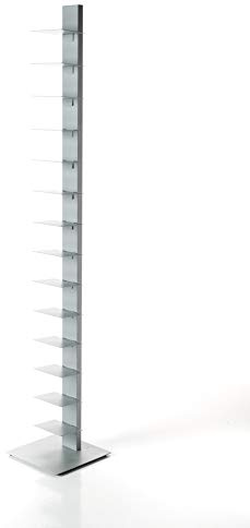 ZStyle BBB ITALIA Bücherregal SAPIENS vertikale Säule freistehendes Regal mit Ablagen (202 cm, Aluminium)