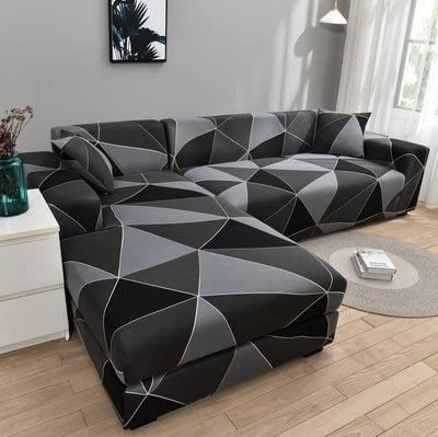 uyeoco Sofa Abdeckung L Form Sofabezug Ecksofa Couch Abdeckung Elastische Rechts/Links Sofa Überwürfe Stretch für L-Form Sofa Abdeckung mit 1Stücke Kissenbezug (Color : U, Size : 235-300cm)