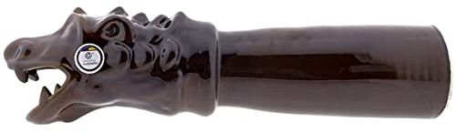 CERÁMICA RAMBLEÑA | Keramischer Wasserspeier | Schlammspeier | Dekorative Keramikoberfläche | Dekorativer Abfluss | Modell 03 | Cognac | 48x10x13 cm