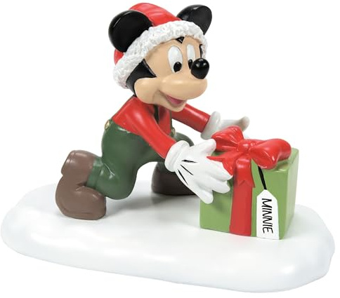 Disney Village Mickey with gift - Statuetta