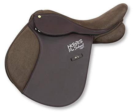 Horses, Salto Sattel PRO School Light, Reitsattel für Pferde, bequem, ergonomisch und langlebig, sicher und attraktives Design (16 = 40 cm, braun)