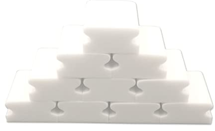 10 Stück DEWEPRO® Schmutzradierer weiß im 10er Set - Radierschwamm mit praktischen Griffrillen - Reinigungsschwamm entfernt hartnäckigen Schmutz mit wenig Aufwand - Wunderschwamm aus Melamin