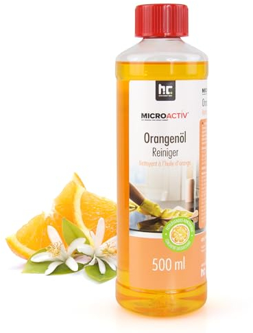 MICROACTIV Orangenöl Reiniger Konzentrat 1 x 500ml - Allzweckreiniger & Fettlöser mit frischem Orangenduft - Universalreiniger Made in Germany