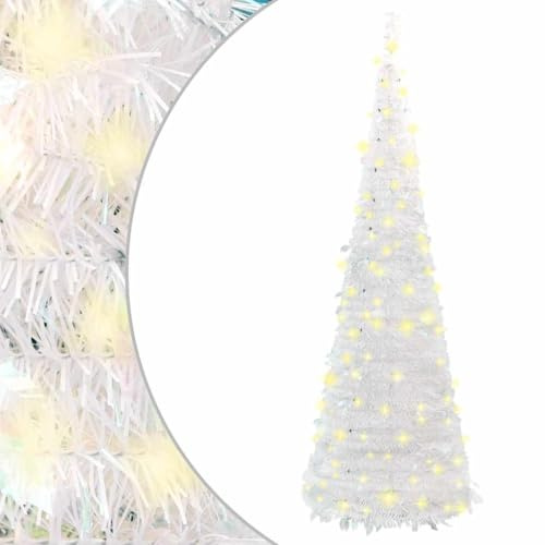 vidaXL Árbol de Navidad Artificial desplegable 100 LED Blanco 150 cm