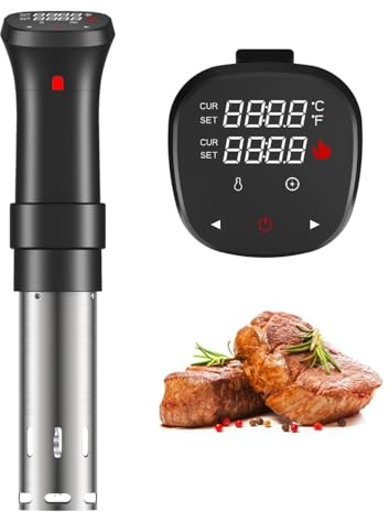 Demwa Precision Sous Cooker 1100W Ultra-quiet Working Accurate Temperature Time Control Immersion Circulators LCD Touchscreen Kitchen Gadgets Sous Cooker