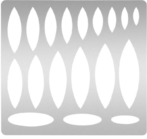 UNICRAFTALE Metall Pferdeauge Ausschnitte Schablone Ovale Zeichnung Metallvorlage Edelstahl Journal Schablonen Geometrische Vorlage Mal Schablone für DIY Scrapbooking Foto Gravur Schmuck
