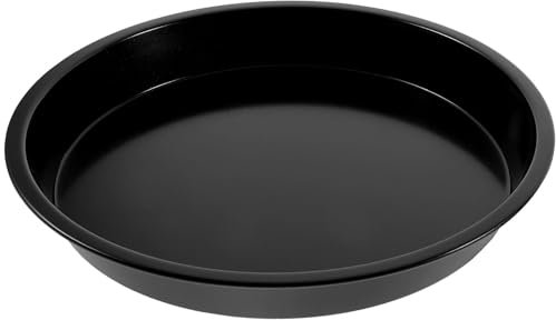 CaFfen Pizzateller Antihaft-Pizzaplatte, Haushalts-Backform, rund (schwarz, 20,3 cm), Tablett for den Ofen Pizzabrett