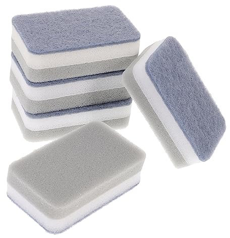 FELTECHELECTR 15pcs Reusable Kitchen Scrub Sponge Pads for Easy Dishwashing Highly Absorbent and Quick Drying Scouring Pads Non-scratch Cleaning Tool for Dishes Pots and Pans
