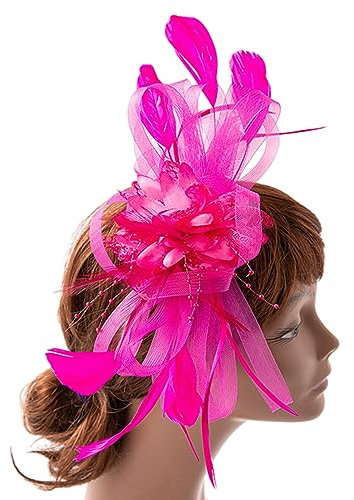 JOERBABU Hut, zartes mittelalterliches Garn, Haarreifen, Halloween, Cosplay, Haarhalter, Mittelalter-Party, Kostüm, Kopfbedeckung für Frauen, rosarot, 1-5