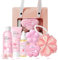 LAIKOU Set Regalo Spa per il Bagno, Set da Bagno Cura Corpo, Set per la Cura del Corpo, Kit Bagnoschiuma con Detergente per il Corpo, Lozione Corpo, Olio Corpo, Bombe da Bagno, Sapone, Spugna Bagno