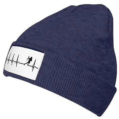 Lacrosse Gifts Damen-Wintermütze, Strickmütze, weich, warm, für Herren, warme Mützen, Strickmütze, Slouchy Cap, marineblau, Einheitsgröße
