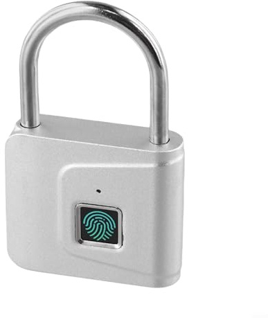 Besshepplo Cadenas à combinaison d'empreintes digitales avec chargement par Fingerpirnt - Cadenas intelligent à empreintes digitales - Cadenas biométrique pour casier de bureau, casier de salle de
