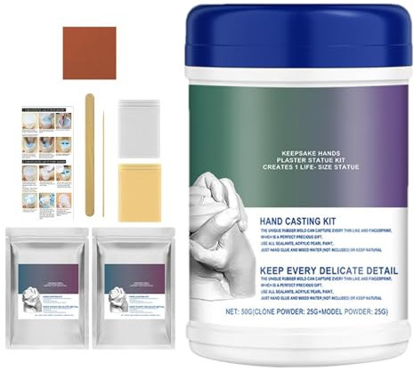 Generisch Handabdruck Set Für Paare, Gipsabdruck Hände Selber Machen, Hände Gipsabdruck Set Für Paare Familie, Gips Handabdruck Set - Jahrestag Geschenk Für Sie Und Ihn, Geschenke Für Frauen & Männer