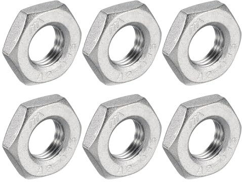 sourcing map Dado di bloccaggio esagonale per raccordi per tubi in ghisa, in acciaio inossidabile 304, filettatura femmina PT 1/8, per impianti idraulici fissi, scopa ad acqua e pulitore per carrello