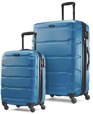 Samsonite Omni PC Hardside Expandable Luggage with Spinner Wheels, Adriatic Blue, 2-Piece Set (20/28)