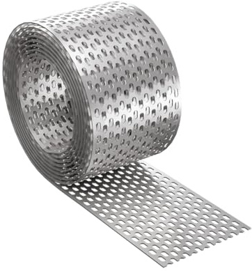 KAUFDACH Premium Alu-Traufgitter 5m - Schwerlast Marderschutz & Nagerschutz für Dach - Profi Belüftungsband aus Metall - Vogelschutzgitter rostfrei (Aluminium (silbern), 80mm breit)