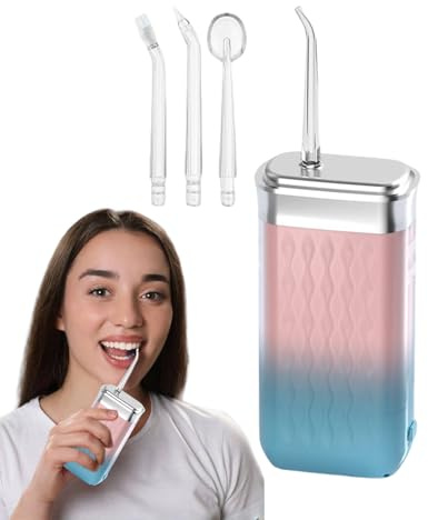 Idropulsori portatili per viaggio,Idropulsore dentale senza fili | Con 4 silenziatori portatile impermeabile serbatoio da 200 ml per manutenzione impianti