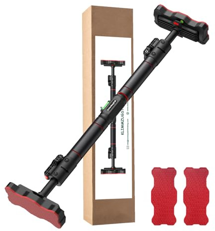 MonkeyTail Barra per trazioni per telaio della porta, 72-95 cm, senza foratura, nuova serratura a ingranaggio a 360° e tappetini in PVC, portata 150 kg, multifunzione