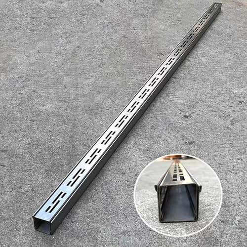 Outdoor Drain Covers 4 Stainless Steel Drainage System Yard/Driveway Trench Drain Kit with Metal Grate Rain Channel Strainer (39.4x2.8x2) for Effective Water Management