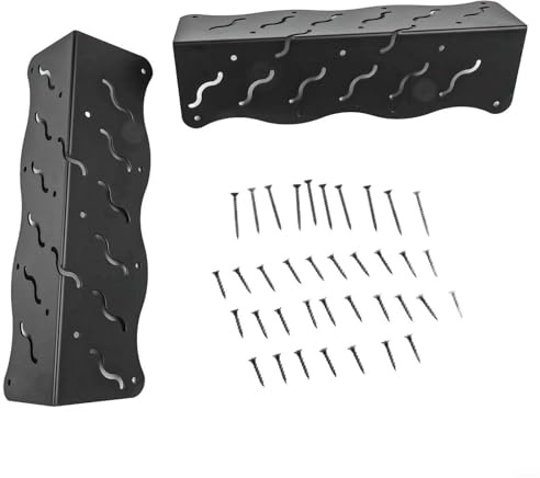 Raised Garden Bed Corner Brackets 11 Inch x 3 Inch x 3 Inch, Carbon Steel for Lasting Use and Easy Assembly (2pcs)