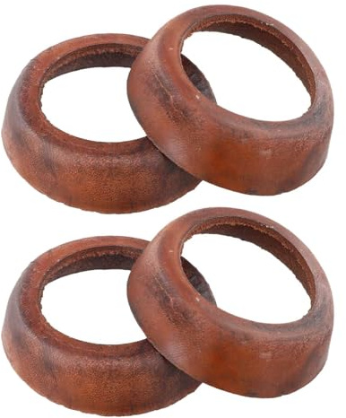 Ledermanschette Swing Pump Ersatz für Modell 75 Griffpumpe, Kolbenhülse für Hydraulik- und Gartenpumpen, 4er-Pack braune Rindsleder-Manschetten, 5,1 cm obere Abmessung, 0,4 cm Dicke