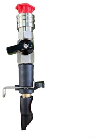 Zeroupshop Kit de válvula de bola de limpieza de alta presión automotriz Boquilla de acoplamiento rápido de 1/4 pulgadas con interruptor de encendido/apagado, clasificación de 100 bares, para sistemas