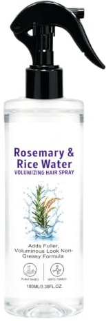 Rosmarin Wasser Spray for Hair Growth & Hair Thickness mit Reiswasser - Haarwachstum Spray mit Natural Extract - stärkt, spendet und verdickt natürlich, für trockenes, geschädigtes Haar,100 ml
